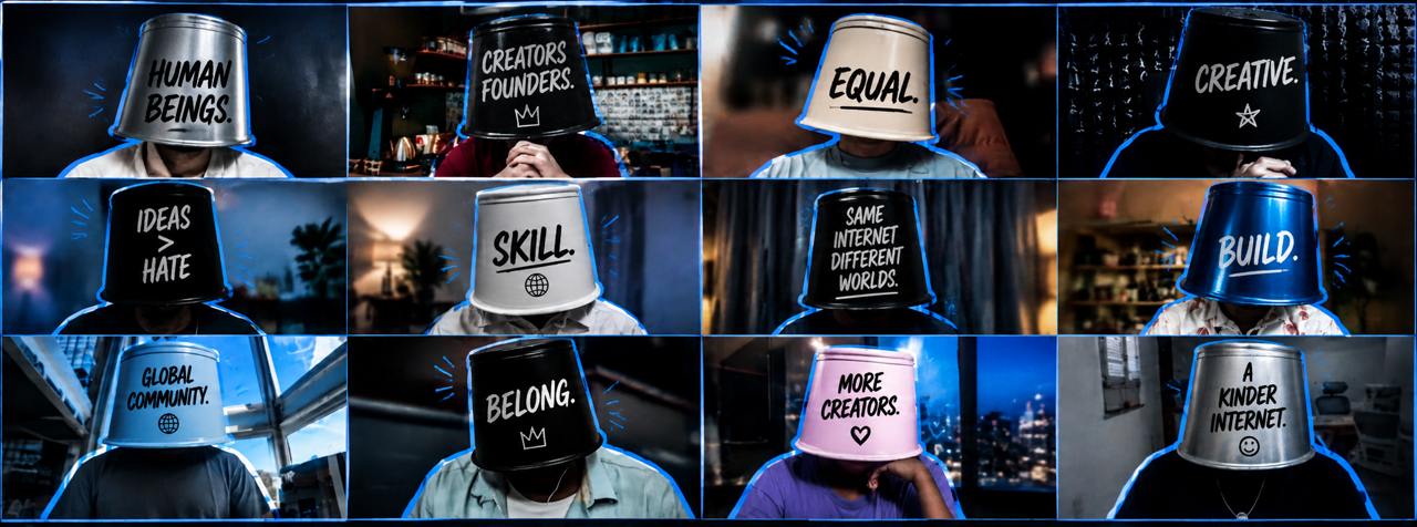 ARC community banner: human beings, creators, founders, equality, skill and ideas over hate